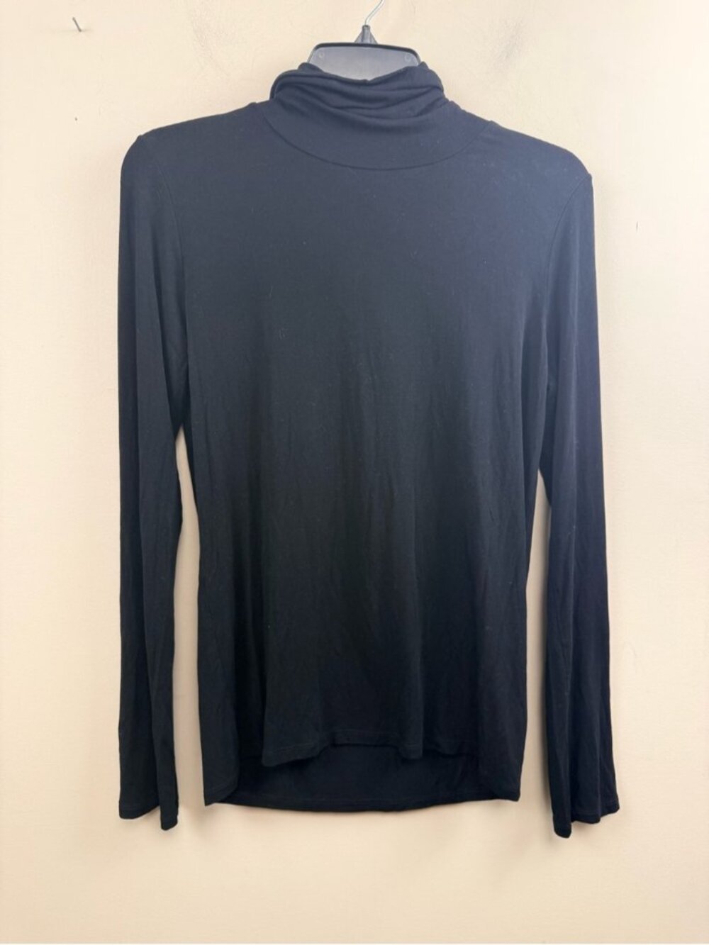 Majestic filatures black soft touch high neck fitted
